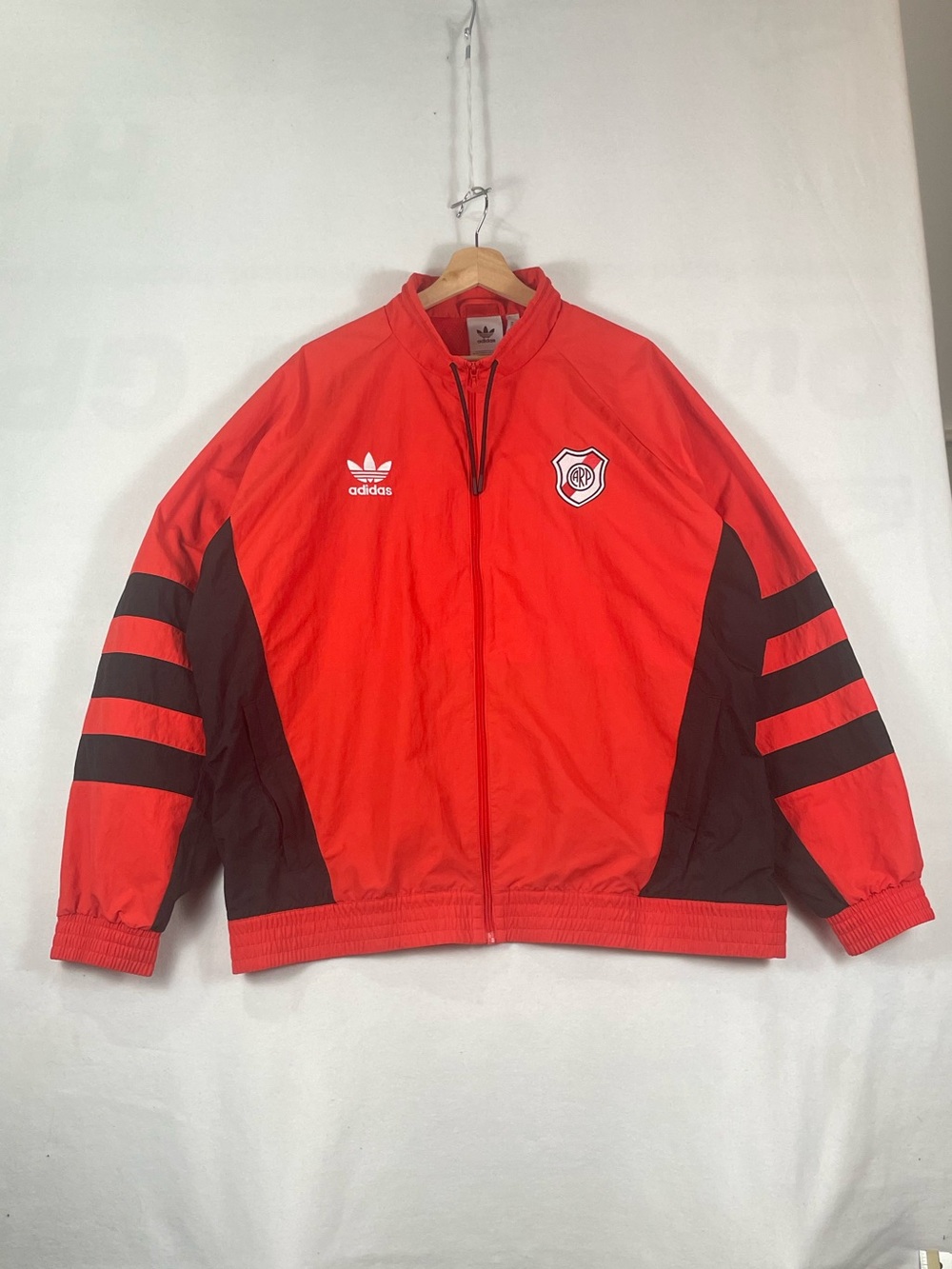 ADIDAS Camperas River Plate Argentina Orange Black Soccer Football Jacket Sz XL